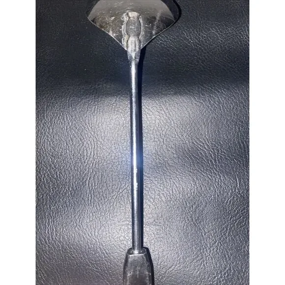 EKCO 11.5” Serving Spoon Stainless Steel Black plastic Handle USA Vintage - Picture 7 of 9